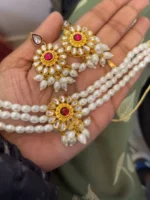 Pearl Choker Set for Wedding Women