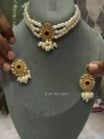 Pearl Choker Set for Wedding Women - Image 2