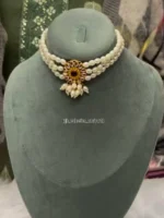 Pearl Choker Set for Wedding Women - Image 3