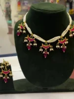 Rajputi Minimal White-Pink Chand Patdi Set - Image 3