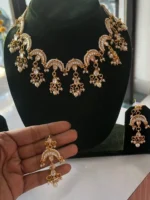 Rajputi White Ulta Chand Set With Earrings for Women - Image 2