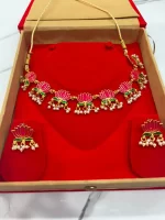 Minimal Beautiful Pink Lotus Set with pearl