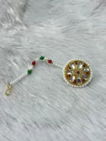 Traditional Floral Rakhdi with Pink Stones
