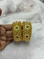 Traditional Rajputi Gold Ponchi (Kundan Hand Jewellery)