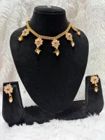 Classic South Indian Style Minimal Necklace Set