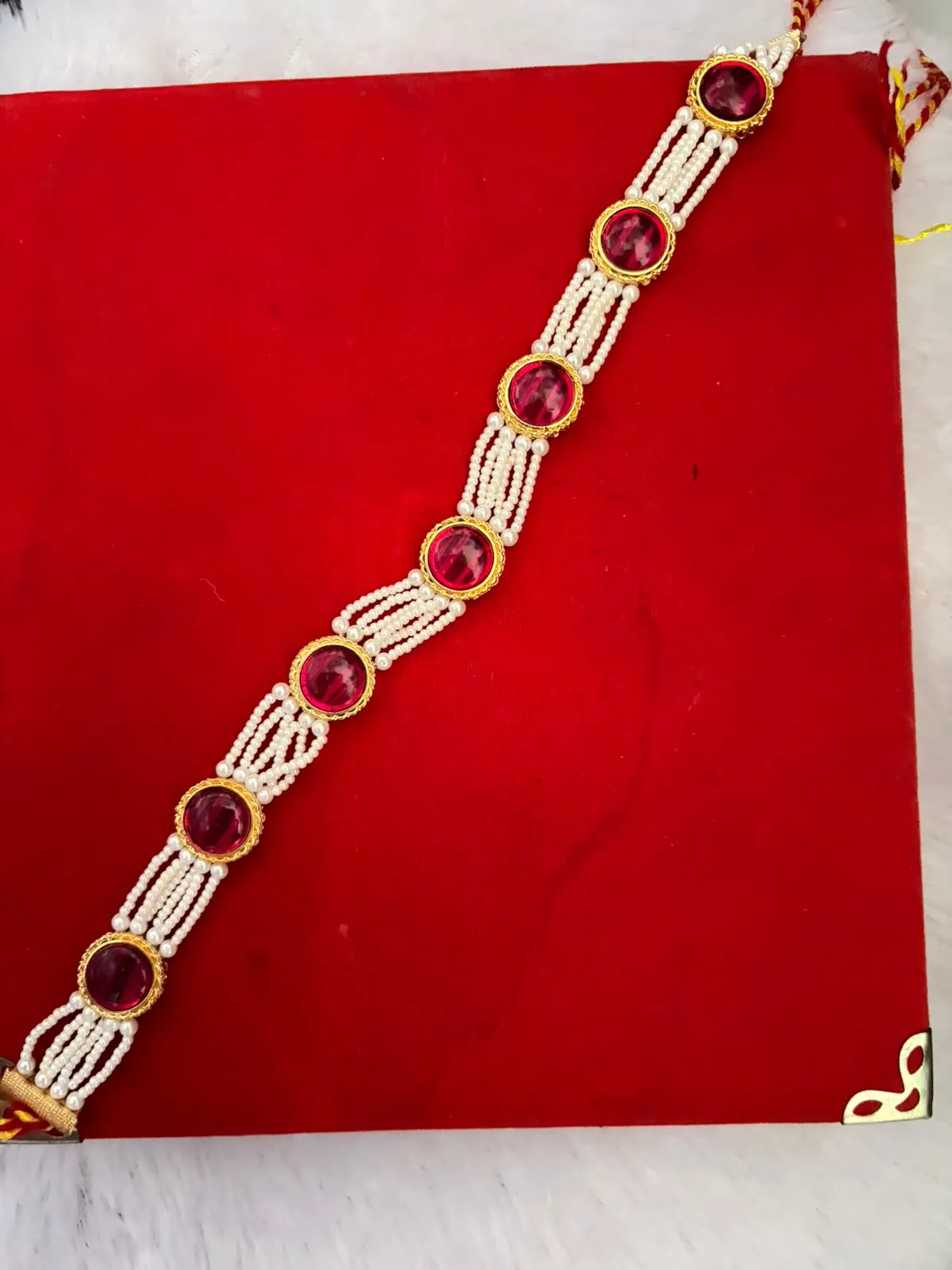 JB100.1 Royal Red Stone Pearl Mehri - Image 1