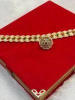 Golden Heavy Rajputi Shishful with Attached Rakhdi