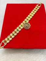 Golden Heavy Rajputi Shishful with Attached Rakhdi - Image 2
