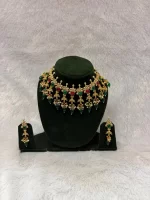 Royal Green White Kundan Neckset - Image 3