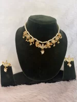 Classic Pearl & White Kundan Chand Neckset - Image 2