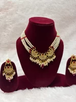 Trending Three Chand Bridal Neckset - Image 3