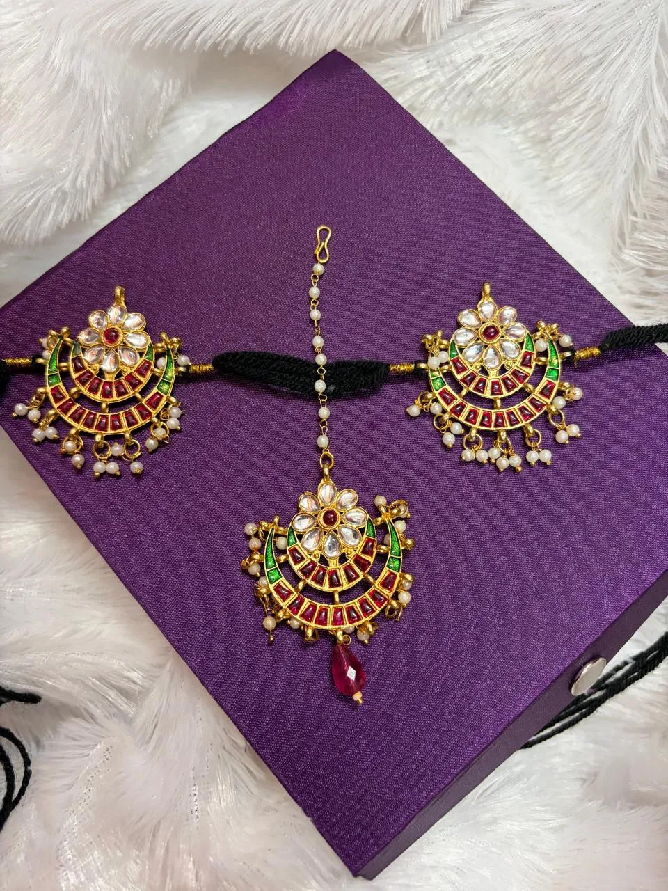 JB135.1 Bridal Chand Shishful with Maang Tikka - Image 1
