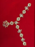Elegant Kundan Floral Shishful with Tika