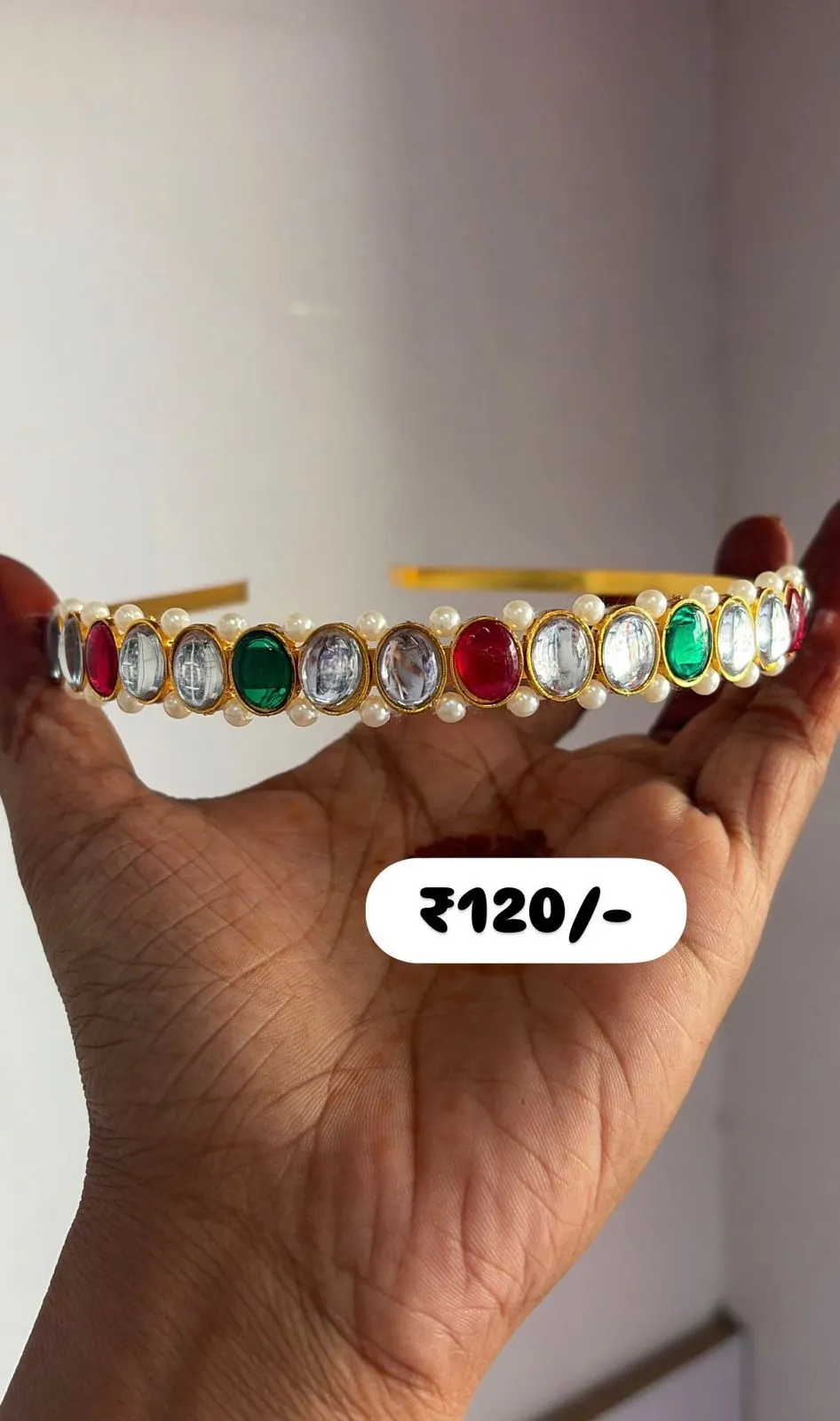 JB173.1 Elegant Rajwadi Shishful Hairband - Image 1