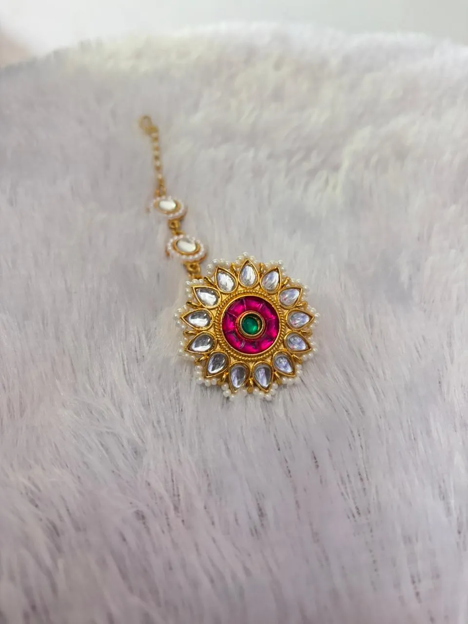 JB84.1 Viral Multi Kundan Floral Rakhdi Medium - Image 1